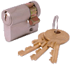 Half Euro cylinder lock